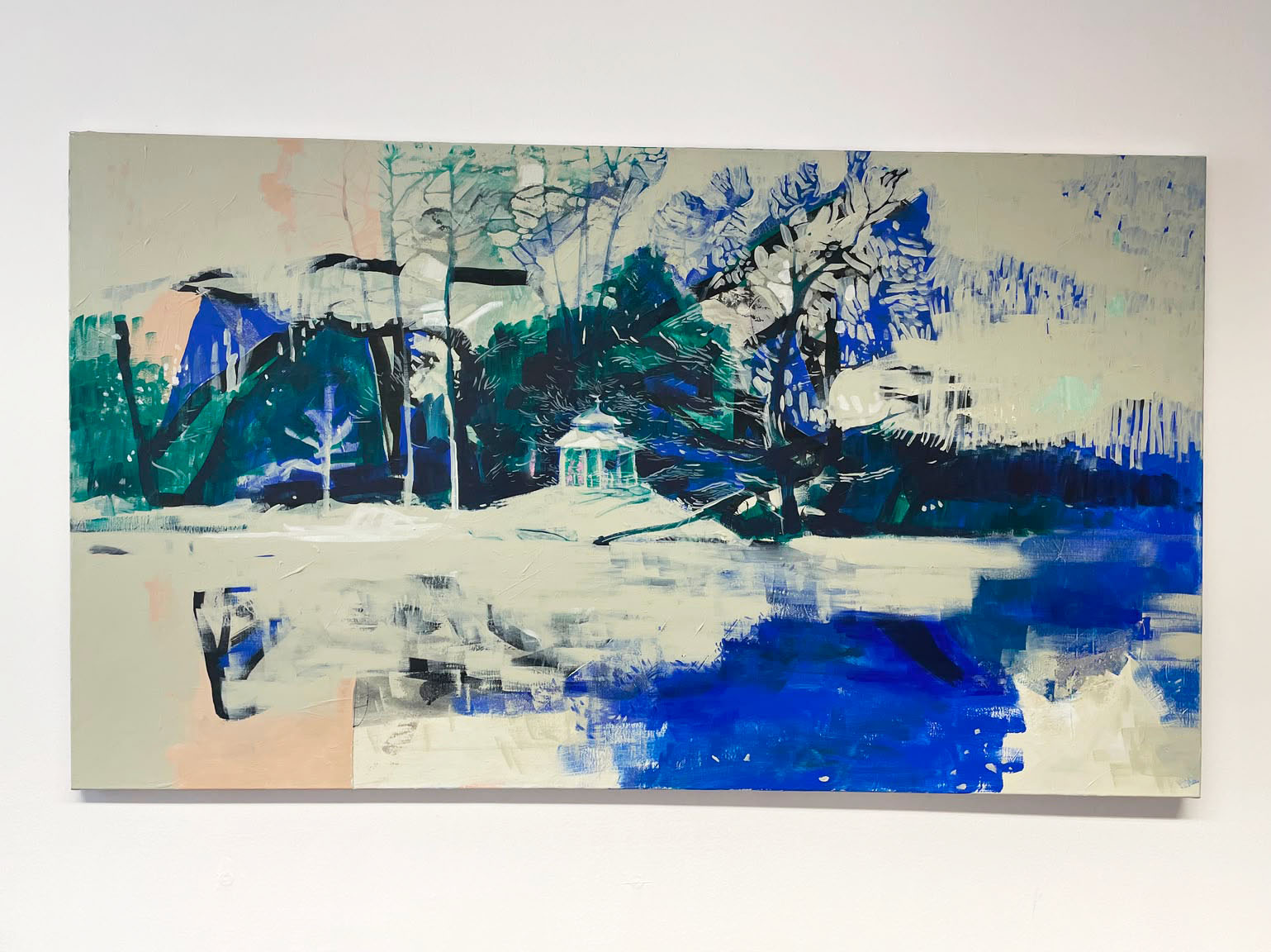 Altán — akryl na plátně, 130 × 80 cm, Dan Kovář