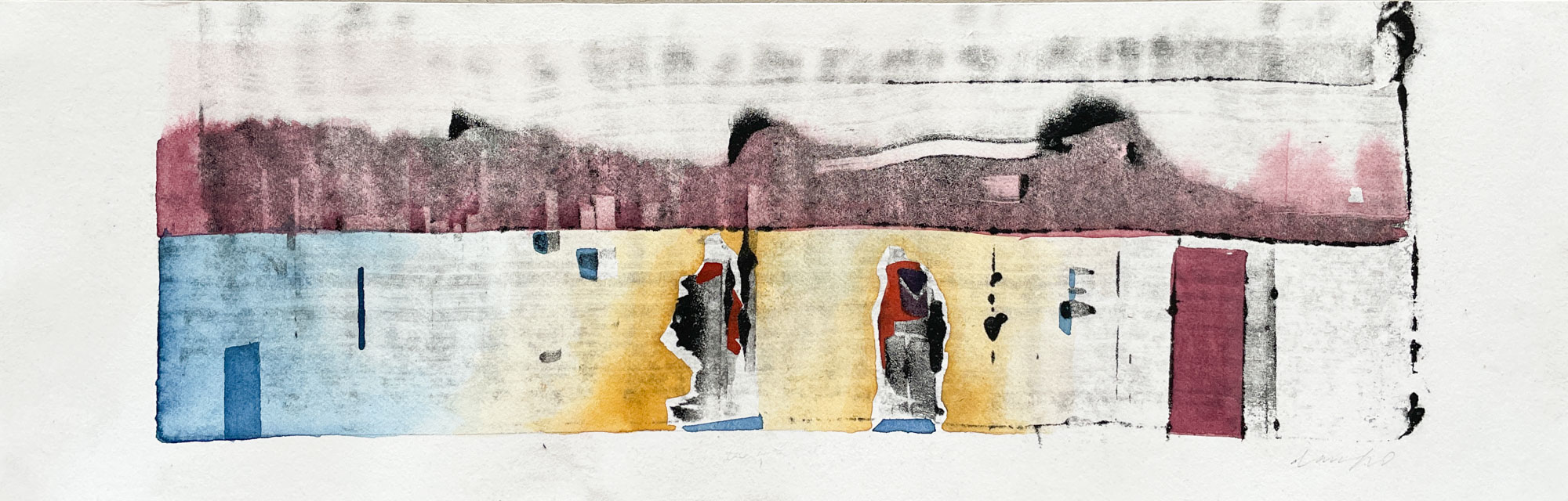 Strangers — original art print, 39 × 13 cm, Dan Kovář