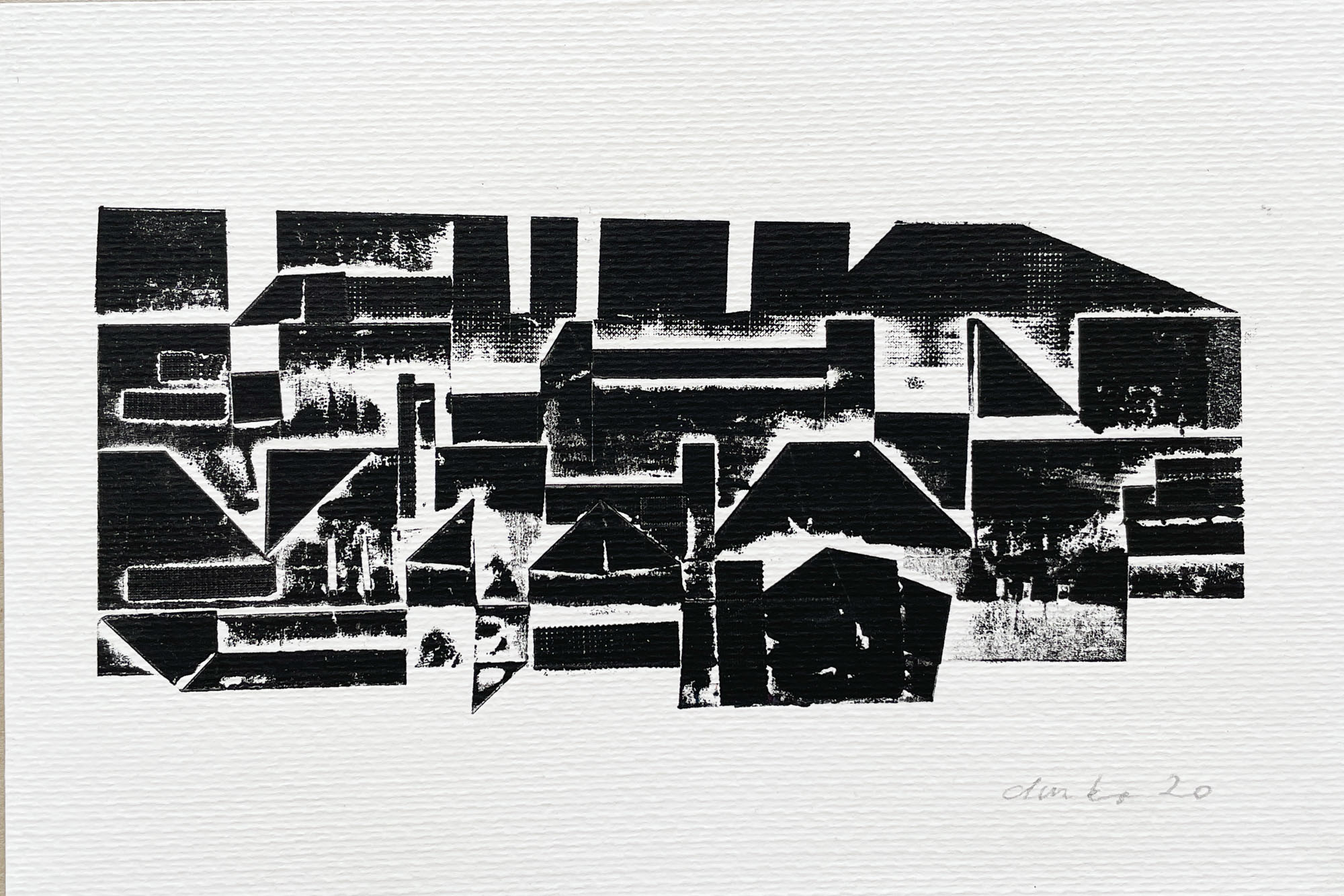City 1 — Collagraph, 24,5 × 16,5 cm, Dan Kovář