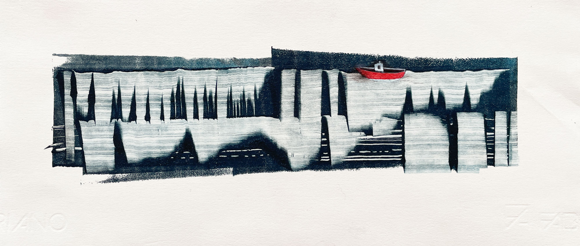 Original art print — 34,5 × 18 cm, Dan Kovář