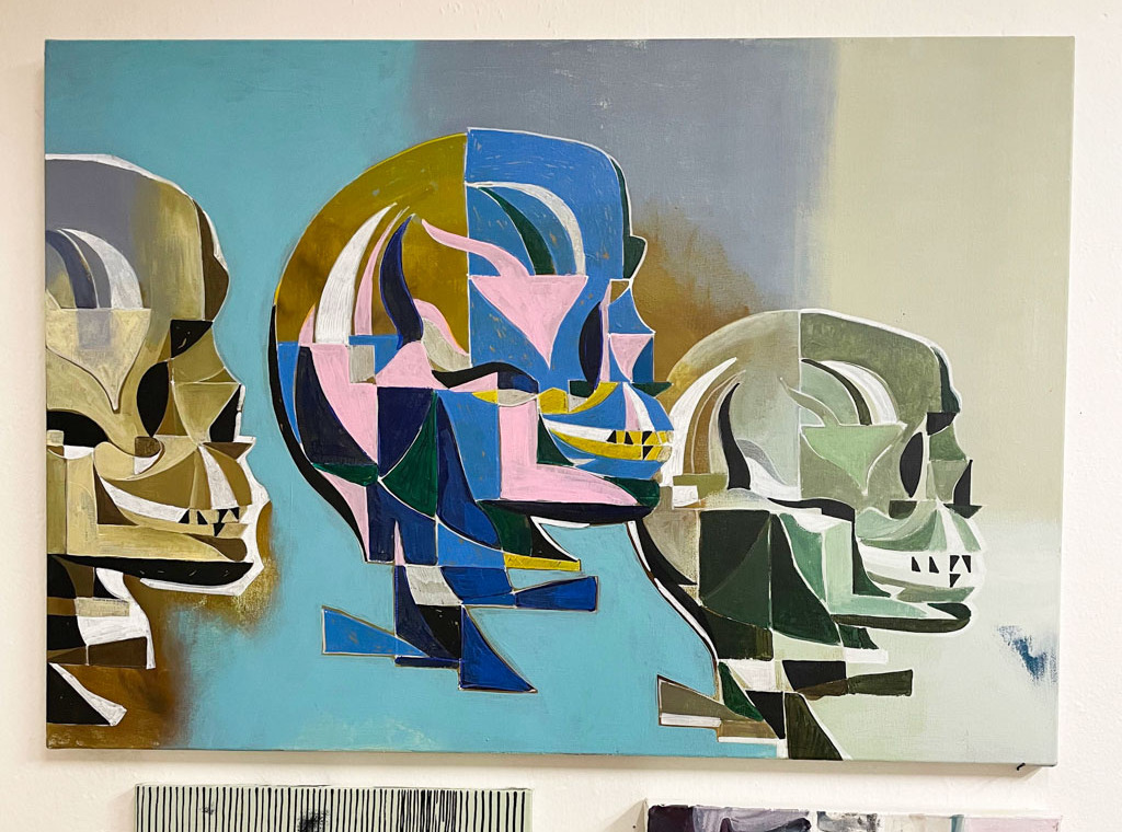 Jeden z mnoha — akryl na plátně, 100 × 70 cm, Dan Kovář