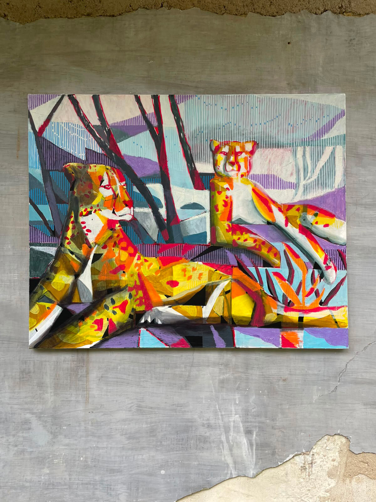 Pozorování — akryl na plátně, 80 × 120 cm, Dan Kovář