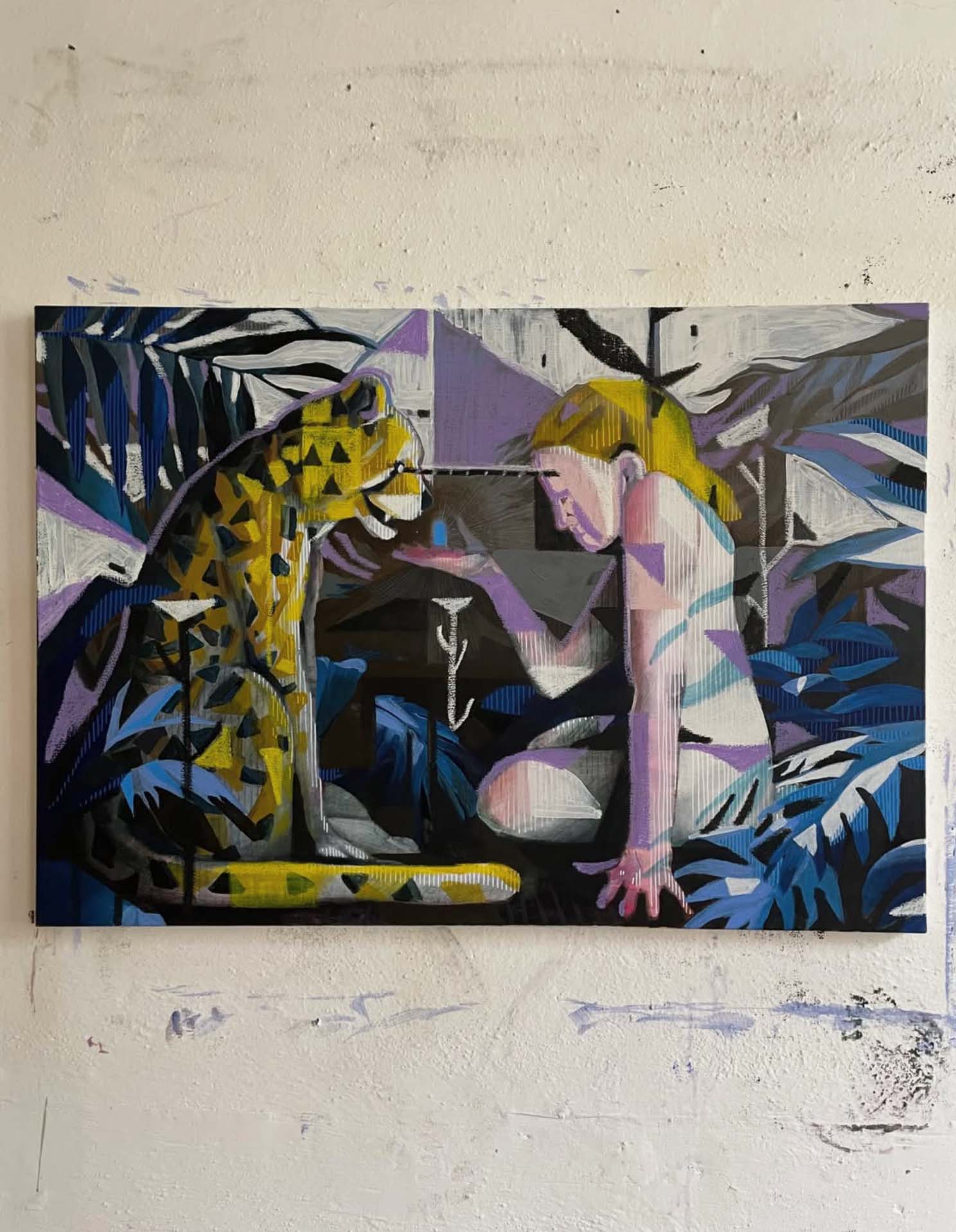 Tajné místo — akryl na plátně, 120 × 80 cm, Dan Kovář